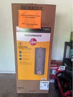 New 40 gallon Rheem electric water heater