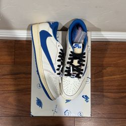 Jordan 1 Retro Low OG SP “Fragment x Travis Scott Sail Military Blue”