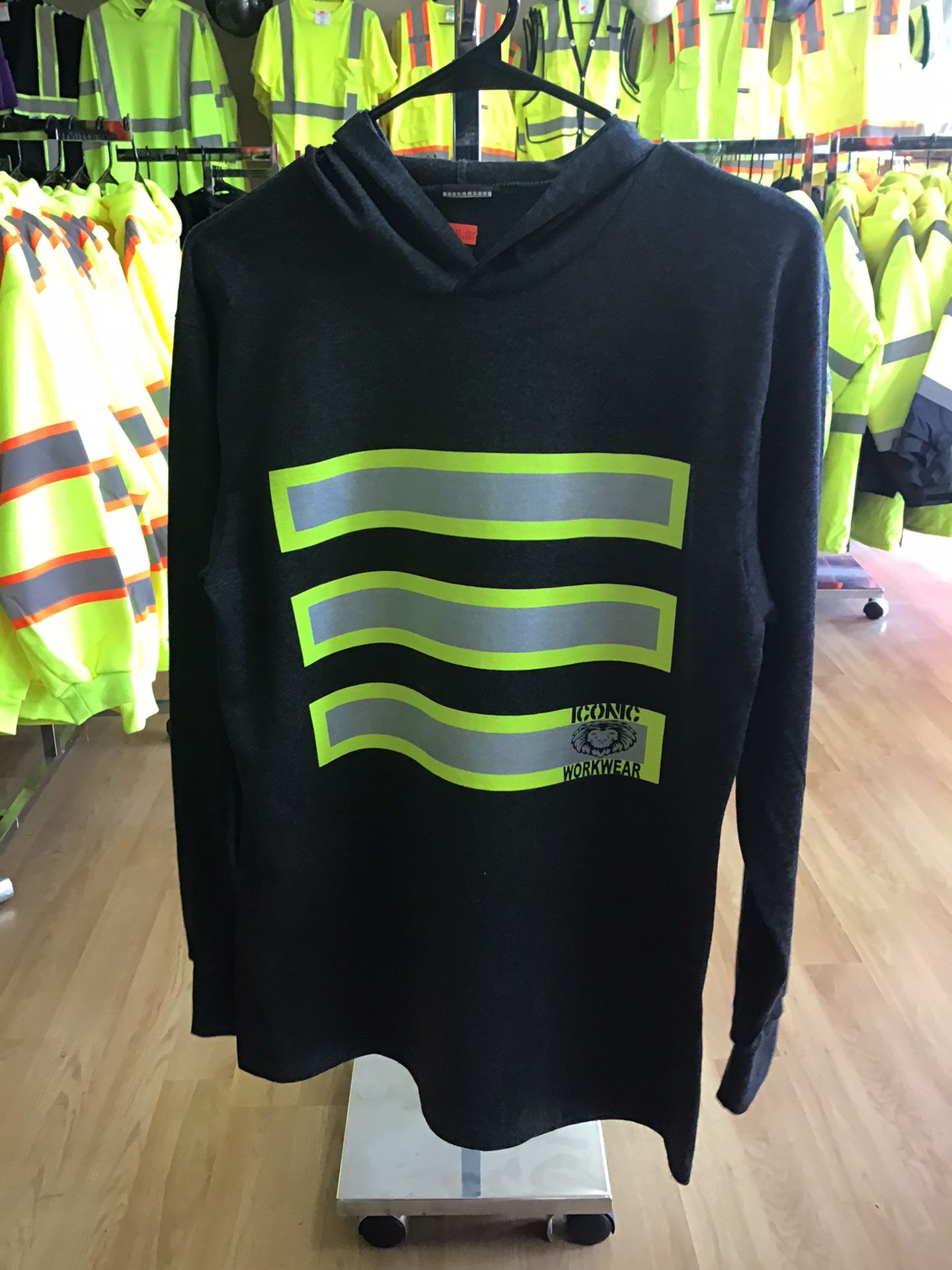 High Visibility Hooded Long Sleeve