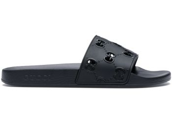Gucci Black and Red GG pool slides