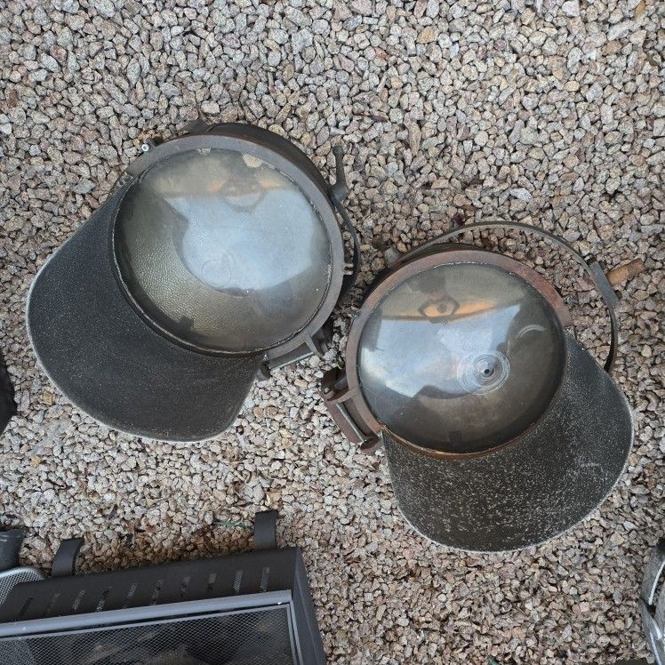 Vintage Industrial FLOODLIGHTS- Pair