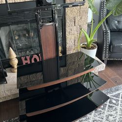 TV Stand W/ Three Glass Shelf 