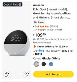 Echo Spot Smart Alarm Clock