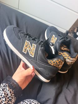 New Balance Sneakers Black Leopard Print