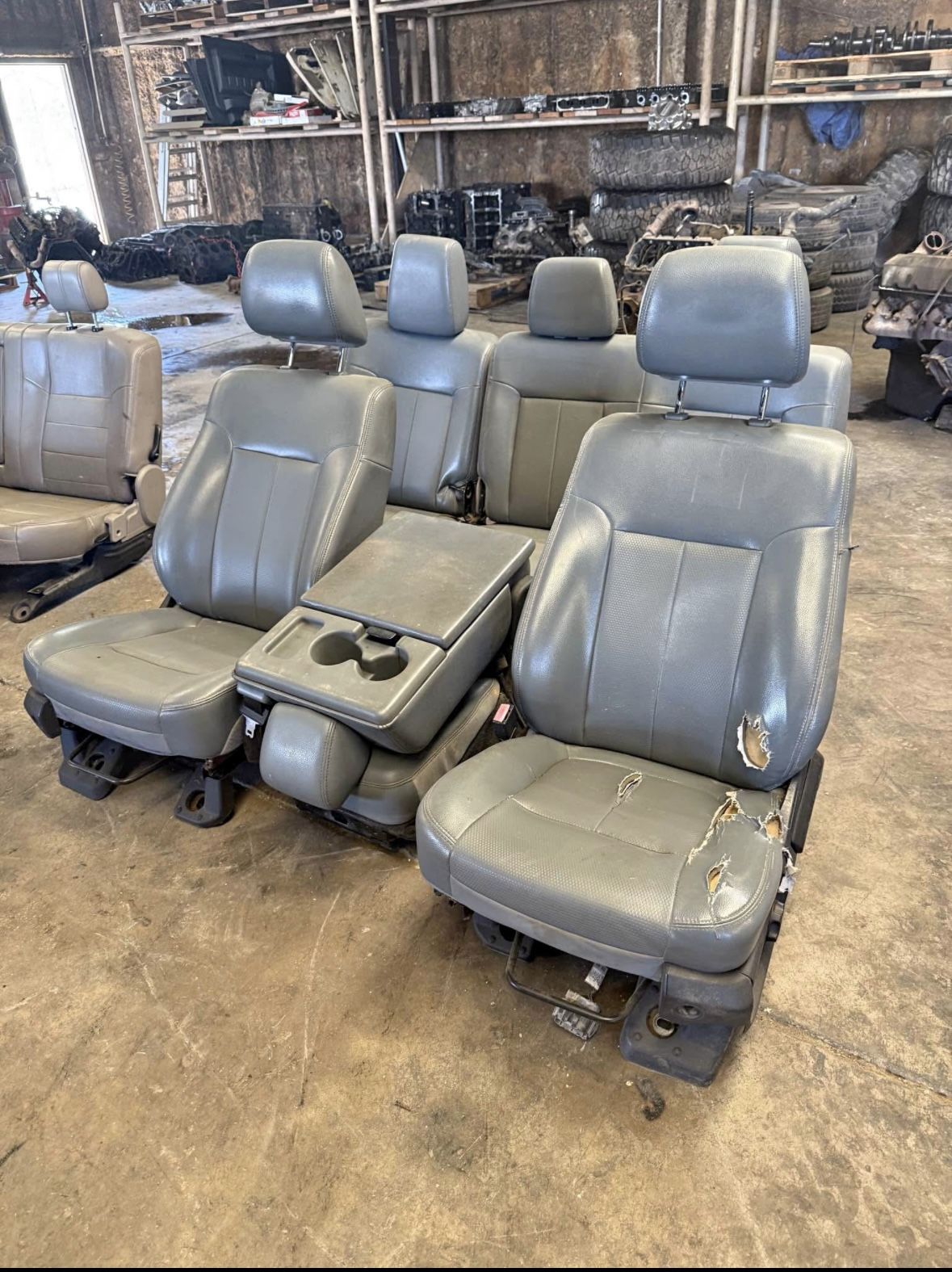 2011-2016 ford f250 f350 f450 grey vinyl xlt seats