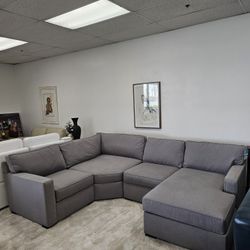 4-PC Fabric Sectional Sofa 