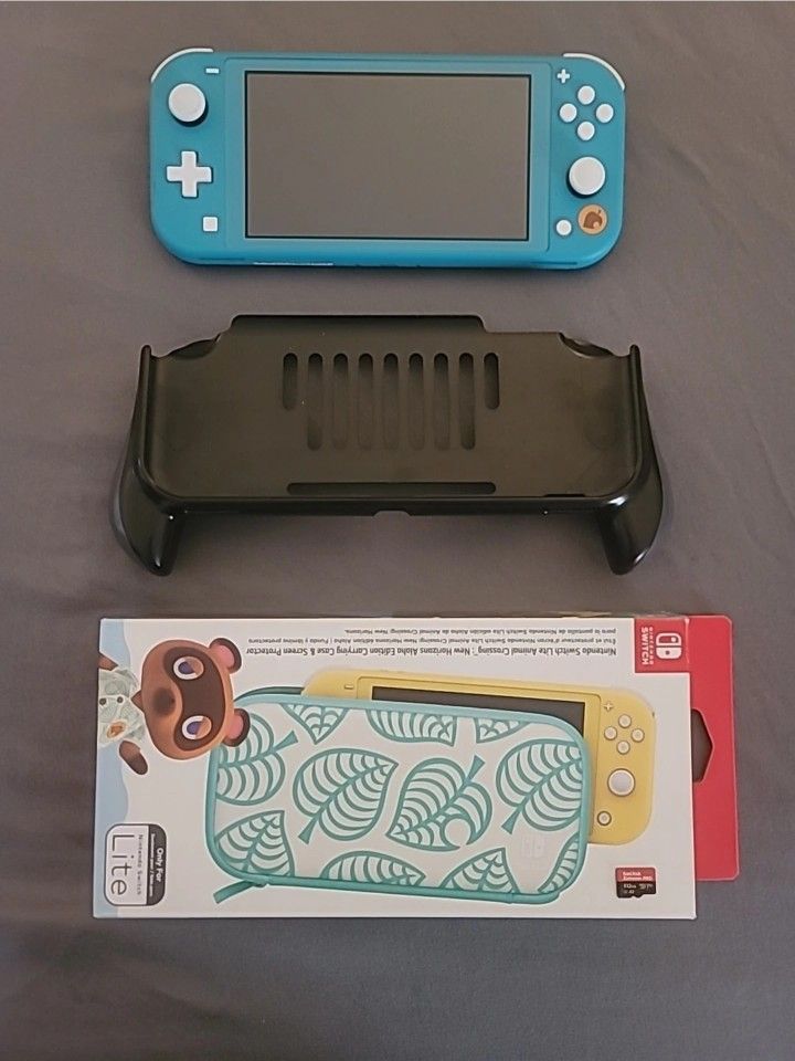 Nintendo Switch Lite Animal Crossings Timmy Tommy Aloha Edition W/CASE GAMES SD