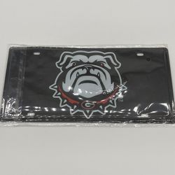 Georgia Bulldogs New Bulldog Logo Mirror Laser License Plate Tag *BRAND NEW*