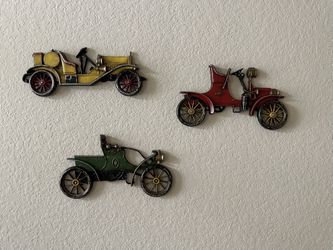 Vintage SEXTON Cast Metal Antique Cars Wall Hanging