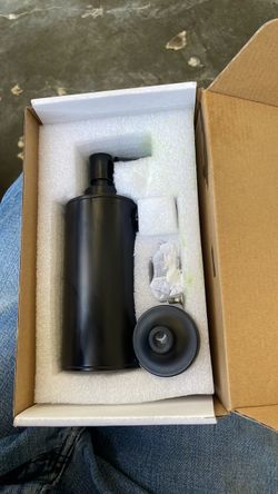 Matte Black Soap Dispenser with Base