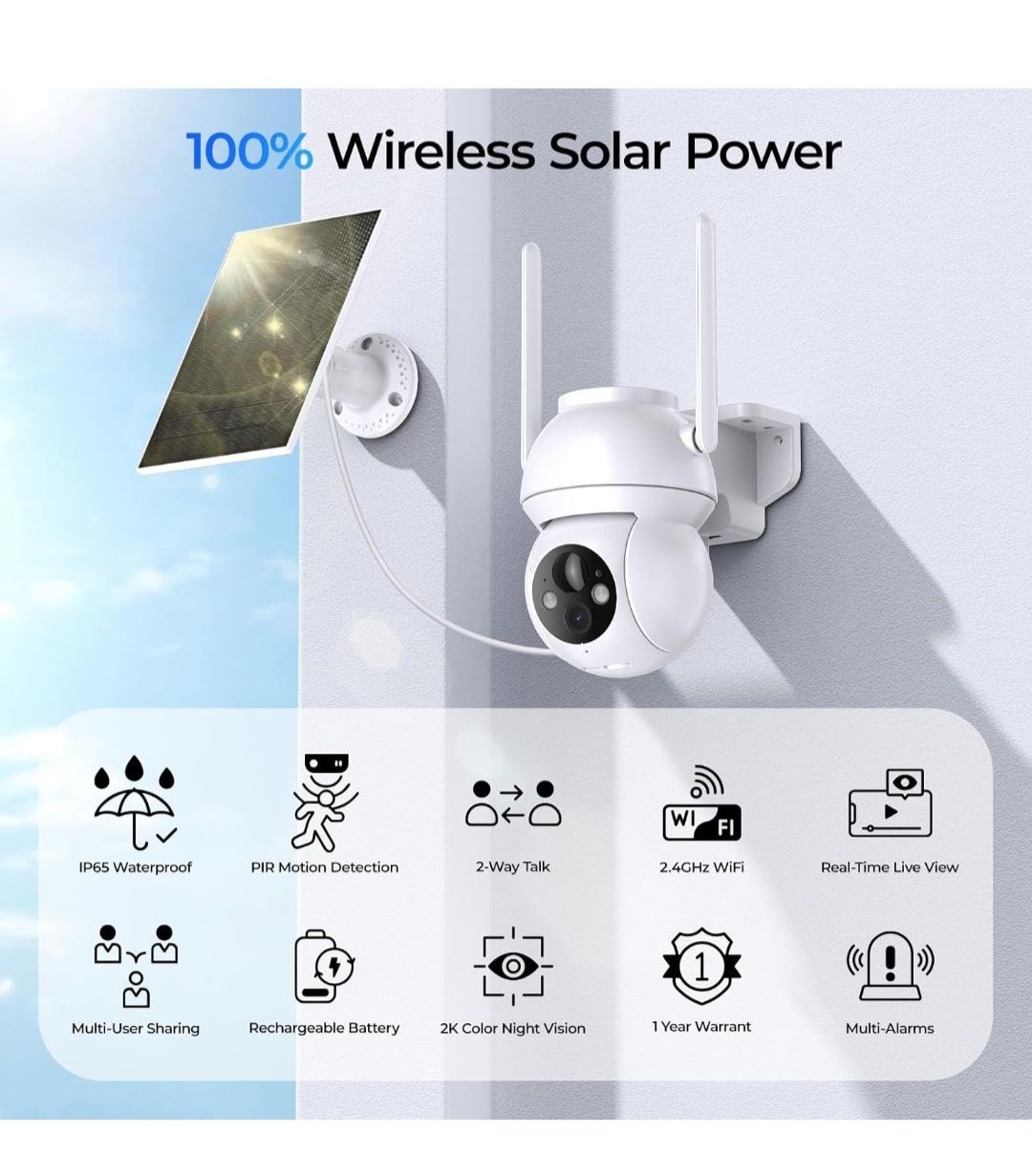 Todvor Solar Security Cameras Wireless