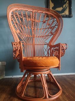 Vintage peacock chair