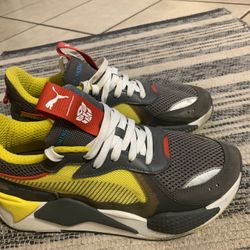 Puma RS-X TRANSFORMERS Shoes Bumblebee Yellow Gray Sneakers Men Sz 8