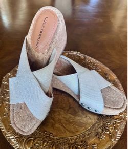 Lucky Brand Cork Wedge Sandals 10