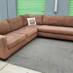 Brown Sectional Couch Delivery Available