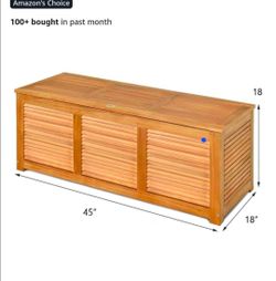 Wooden Storage Bench and Extra Seating 48x18 - for Patios and Backyards