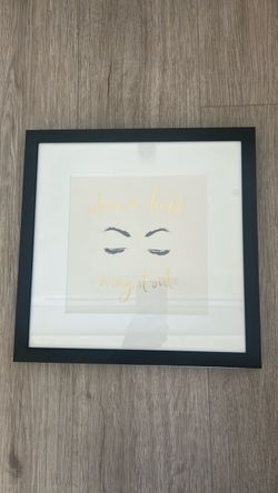 🖼️ EYELASH & CLOSED-EYES WALL ART PRINT – 12” × 12” (BLACK FRAME)