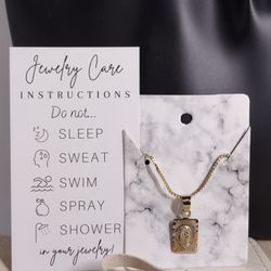 Virgin Mary (Tri-color) Necklace & 16" Pendant