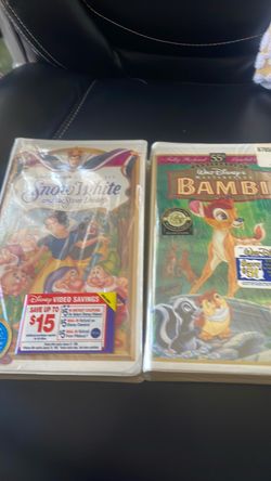 VHS DISNEY LIMITED EDITION BAMBI ,SNOW WHITE