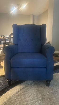 Navy Blue Tufted Accent Chair