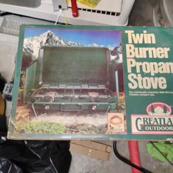 portable twin burner propane stove