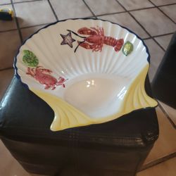 Sea Shell & Lobster Chip & Dip Serving Platter