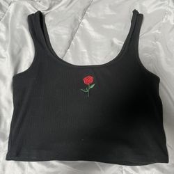 Y2K Rose Embroidered Tank Top