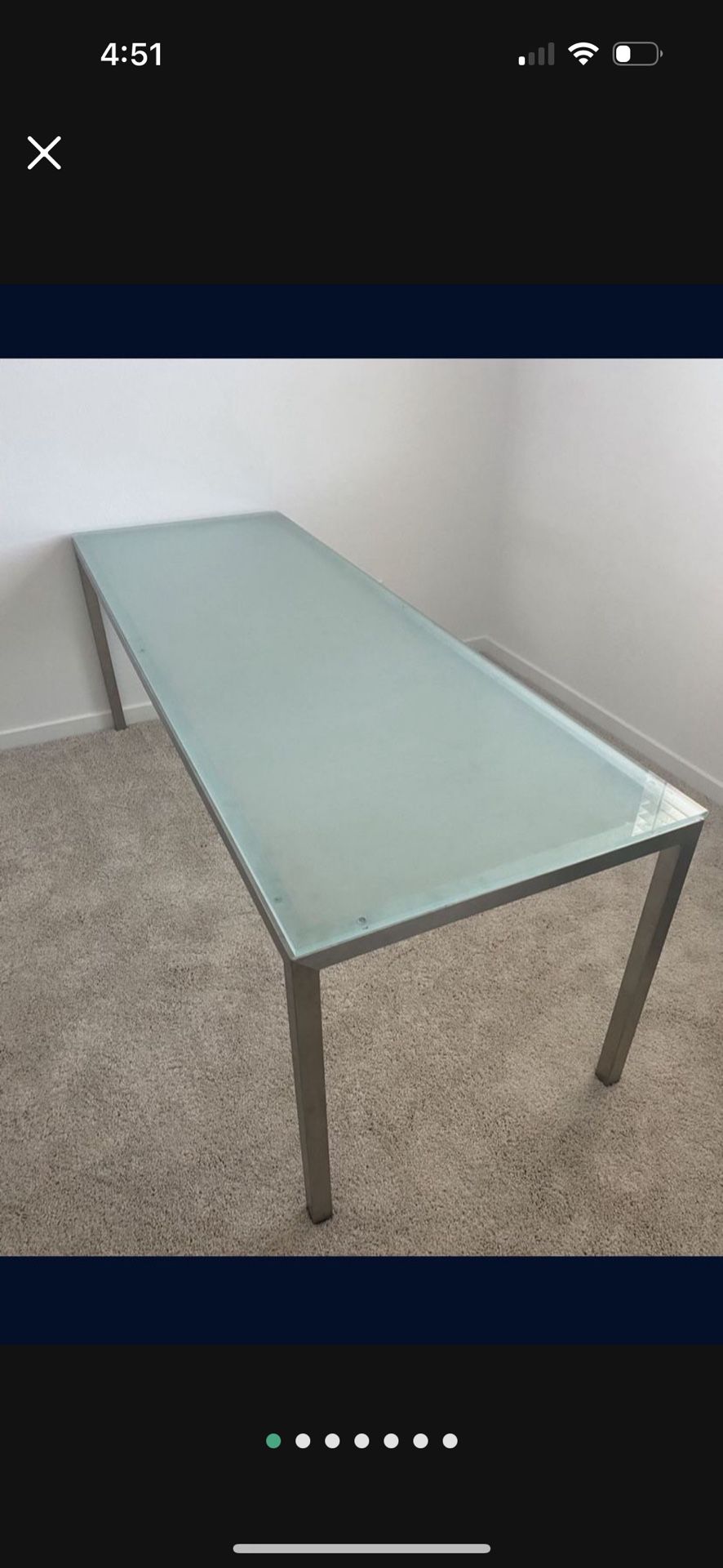 Glass desk/ Dining Table *Must Go*