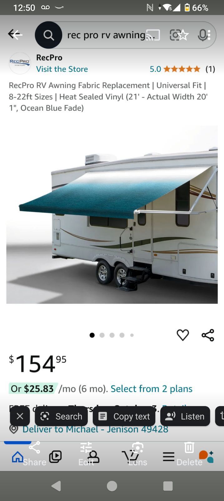 Rec Pro Tv Awning