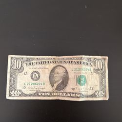 Old 10 Dollar Bill 