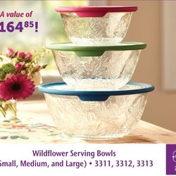Set de 3 wildflower bowls