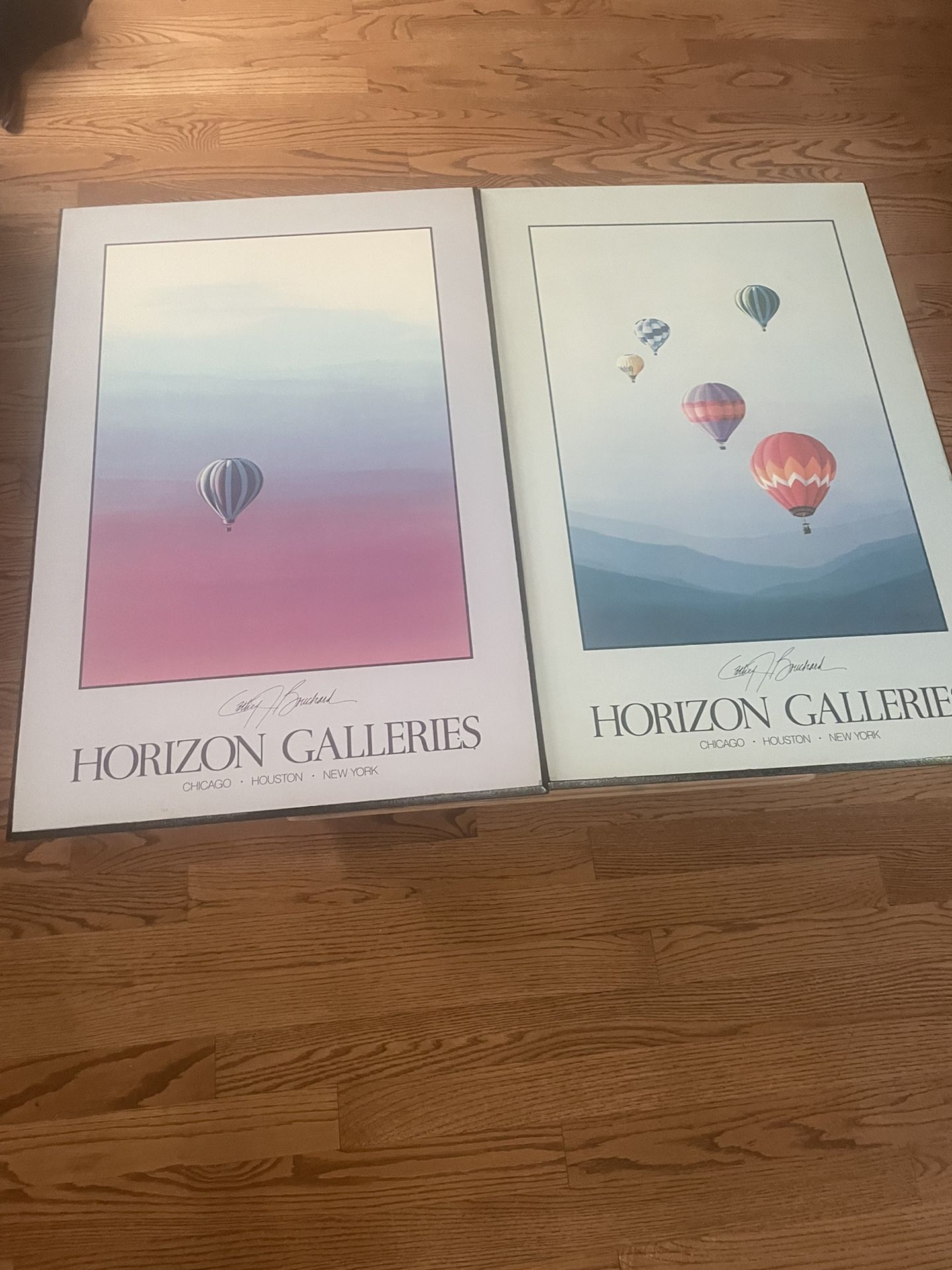 Vintage Horizon Galleries Wooden Art Wall Cathy Bouchard