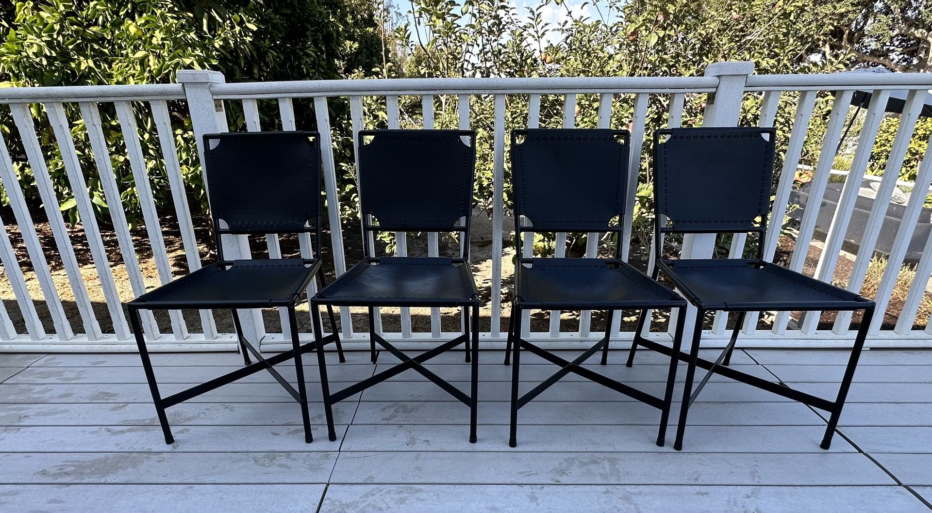 Crate And Barrel, Leather Dining Chairs