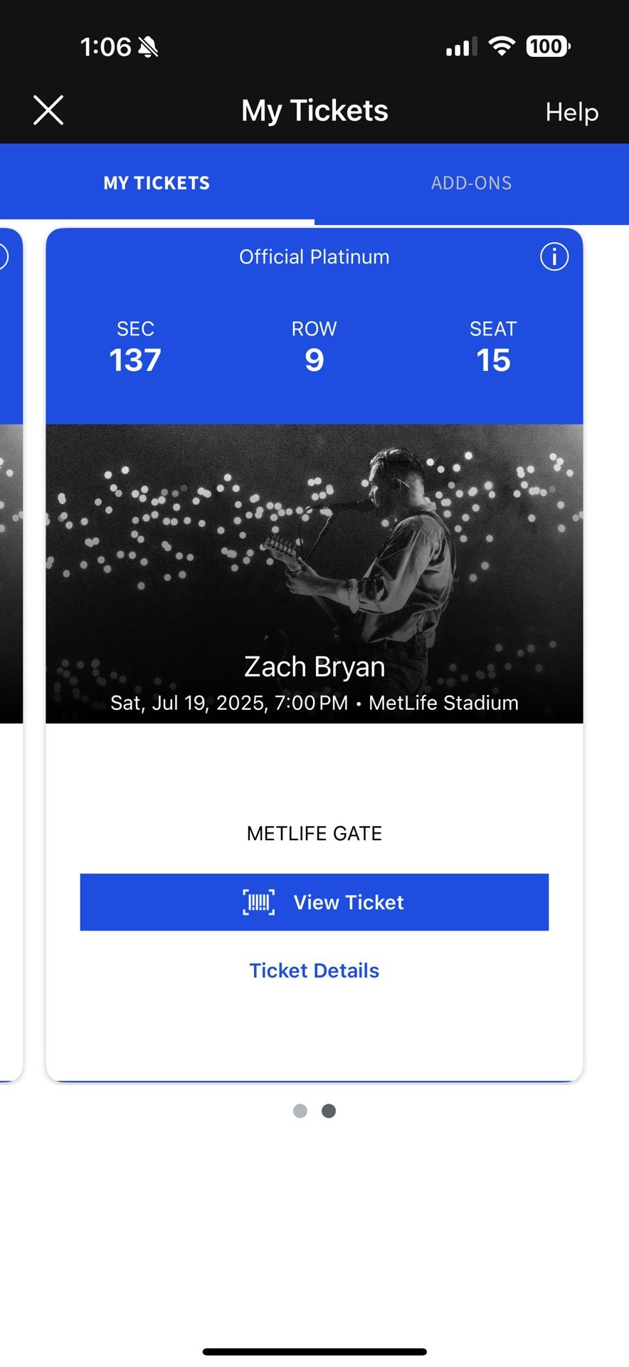 Zach Bryan Tickets Saturday July 19th MetLife Stadium