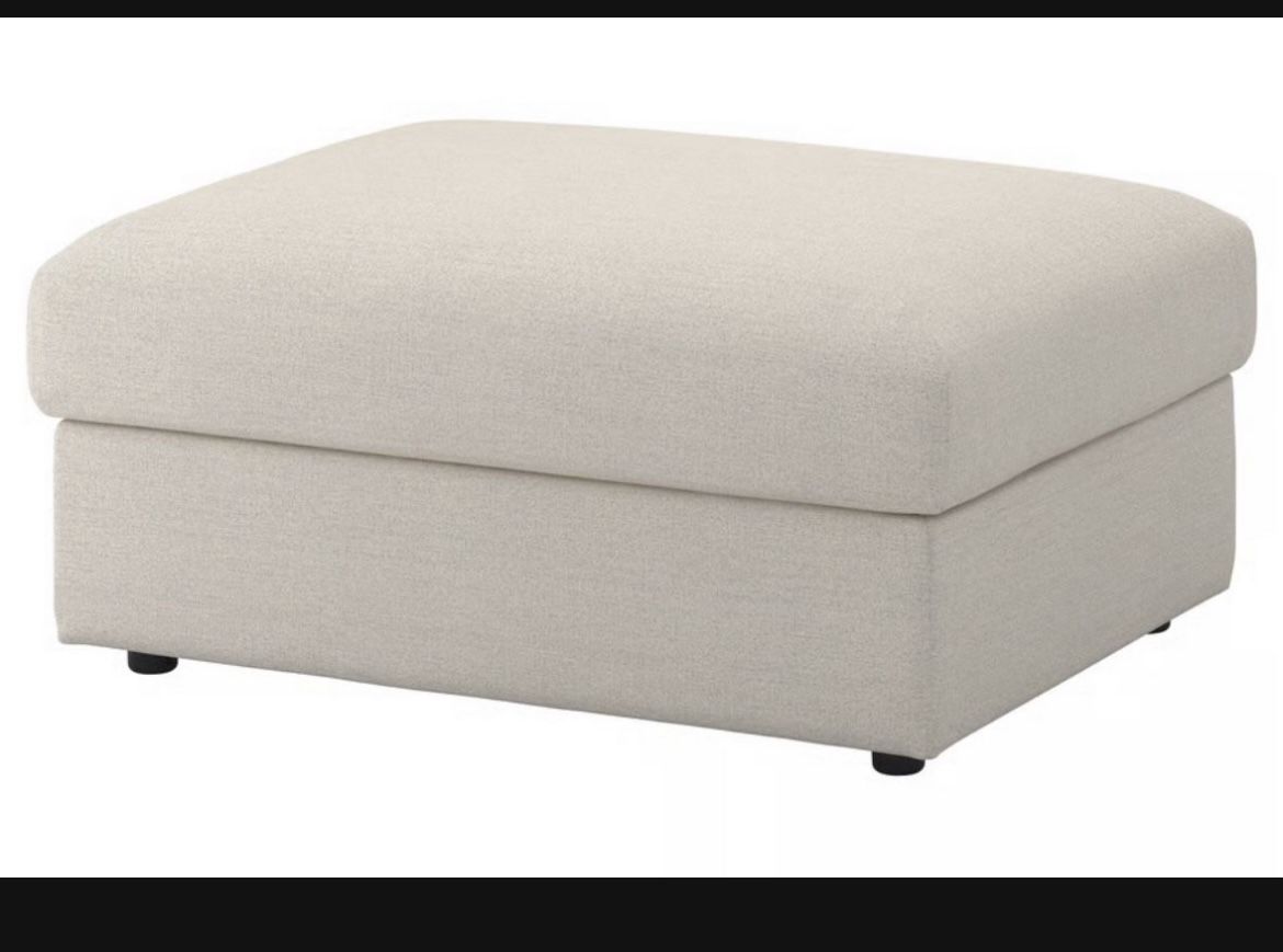 Ottoman with storage, Gunnared beige