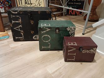 Decorated Metal Boxes