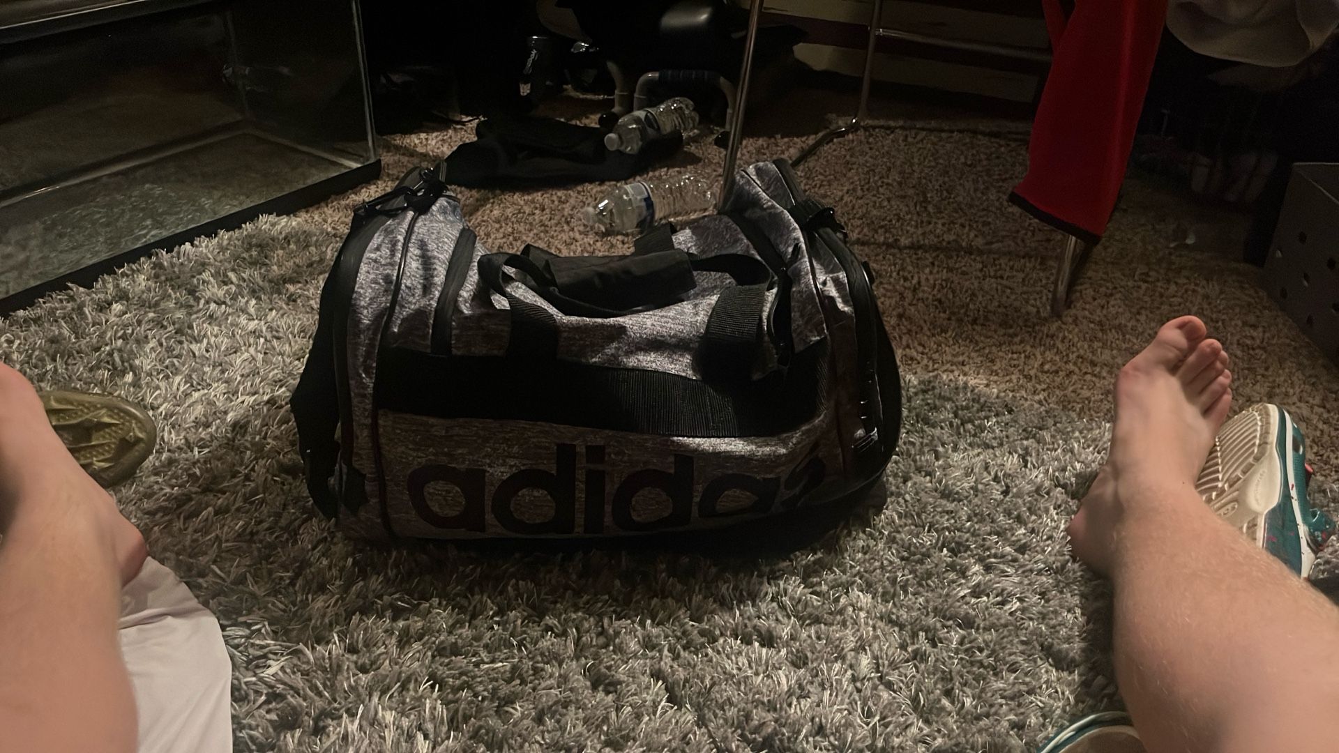 Adidas Gray Duffel Bag