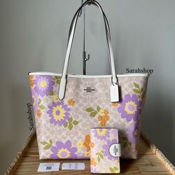 Coach City Tote In Signature Floral Set