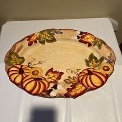 Fall Themed Ceramic Serving Platter