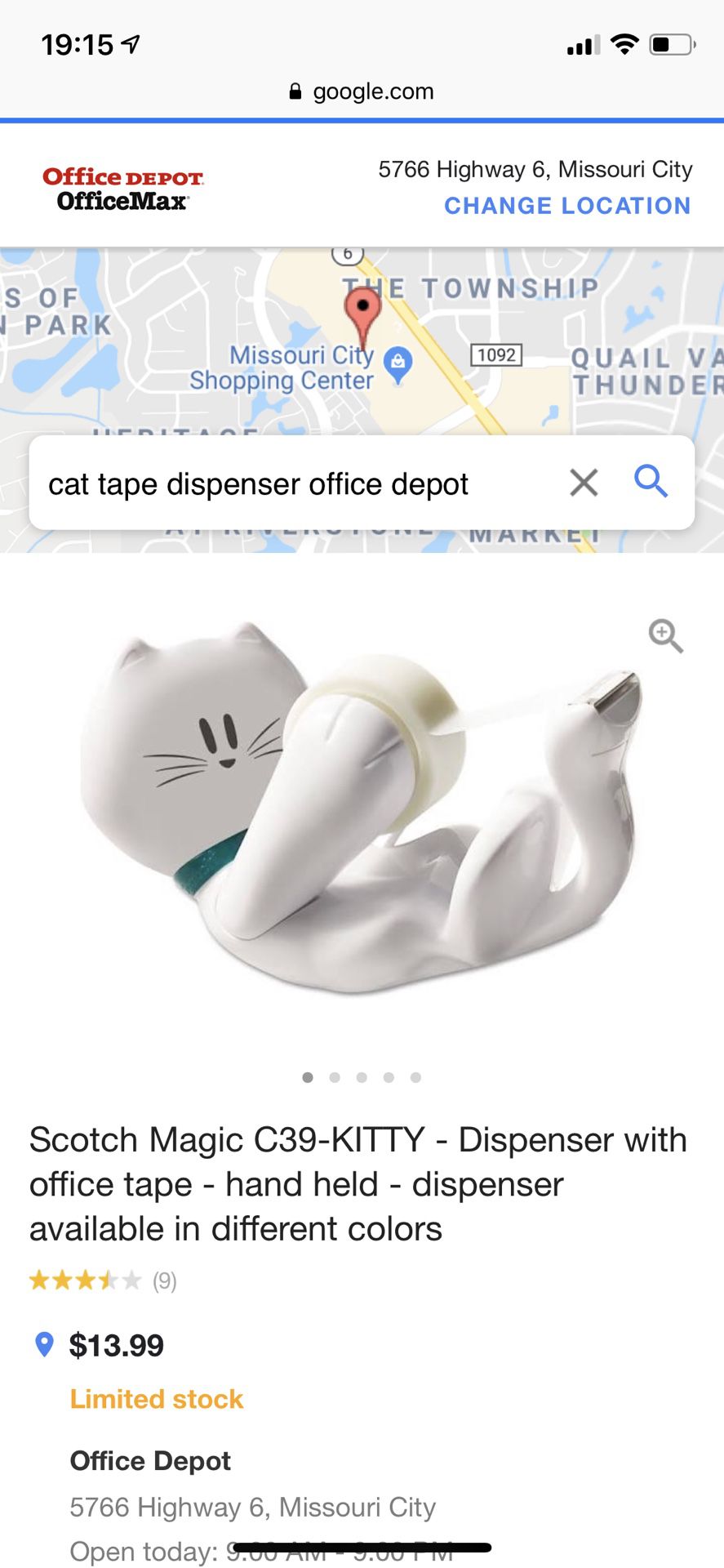 Cat Tape dispenser