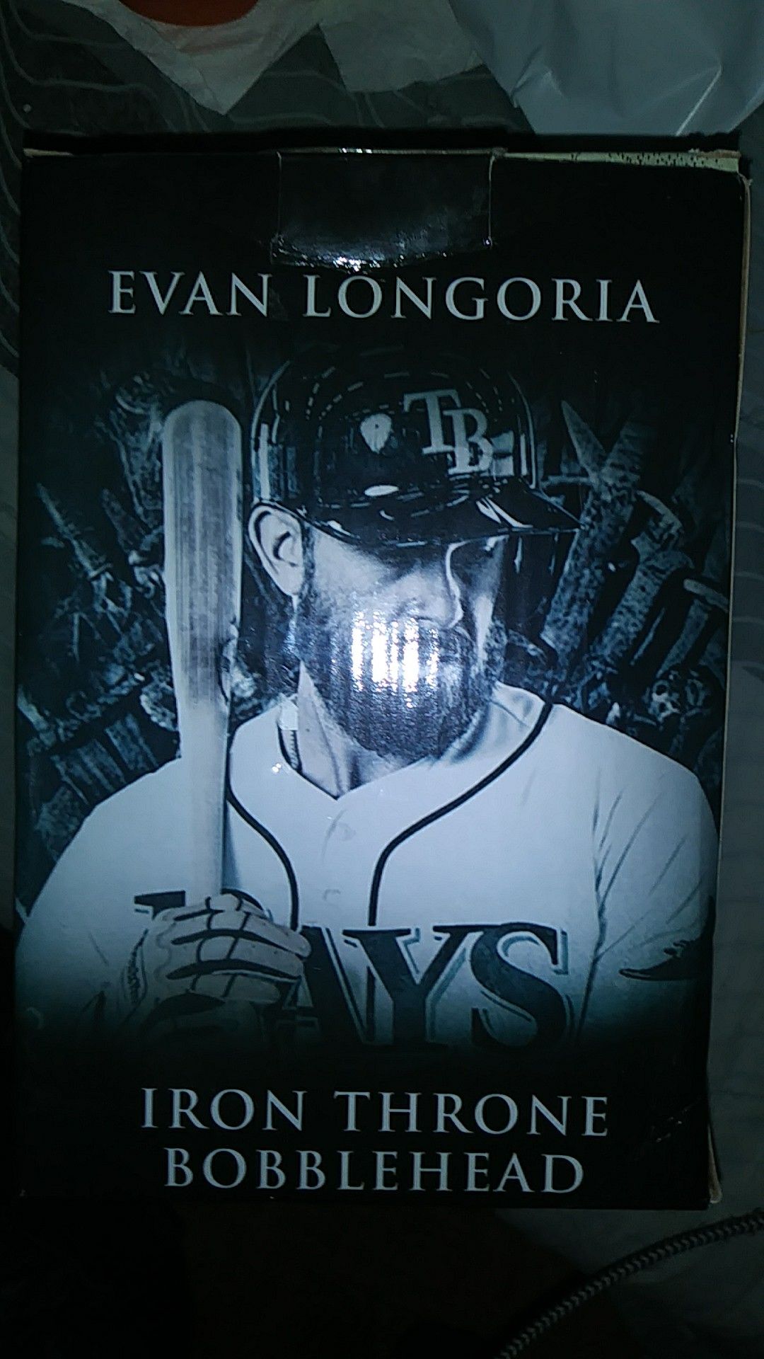 Evan Longoria Iron Throne bobblehead Tampa Bay Rays MLB baseball