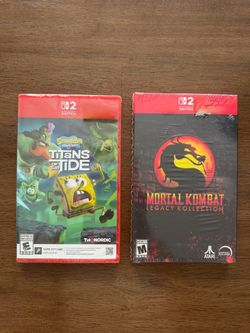 Set of Nintendo Switch 2 Mortal Kombat and SpongeBob (key card) Games New