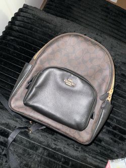 Coach Signature Backpack Brown and Black