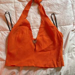 Orange Halter Top