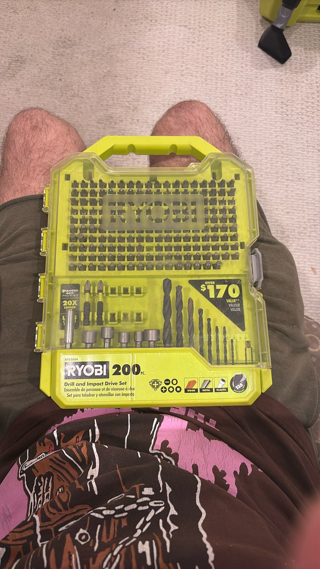 Ryobi Drill And Impact Drive Set