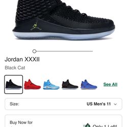 Jordan XXXII Black Cat