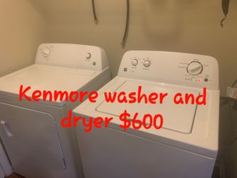 Kenmore washer and dryer