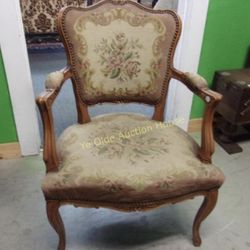 Elegant French Needlepoint Antique chair