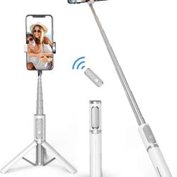TEK Bluetooth Selfie Stick Tripod, Extendable 3 in 1 Aluminum Selfie Stick with Wireless Remote and Tripod Stand 270 Rotation for iPhone 13/12/11 