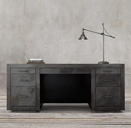 Restoration hardware desk metal discount